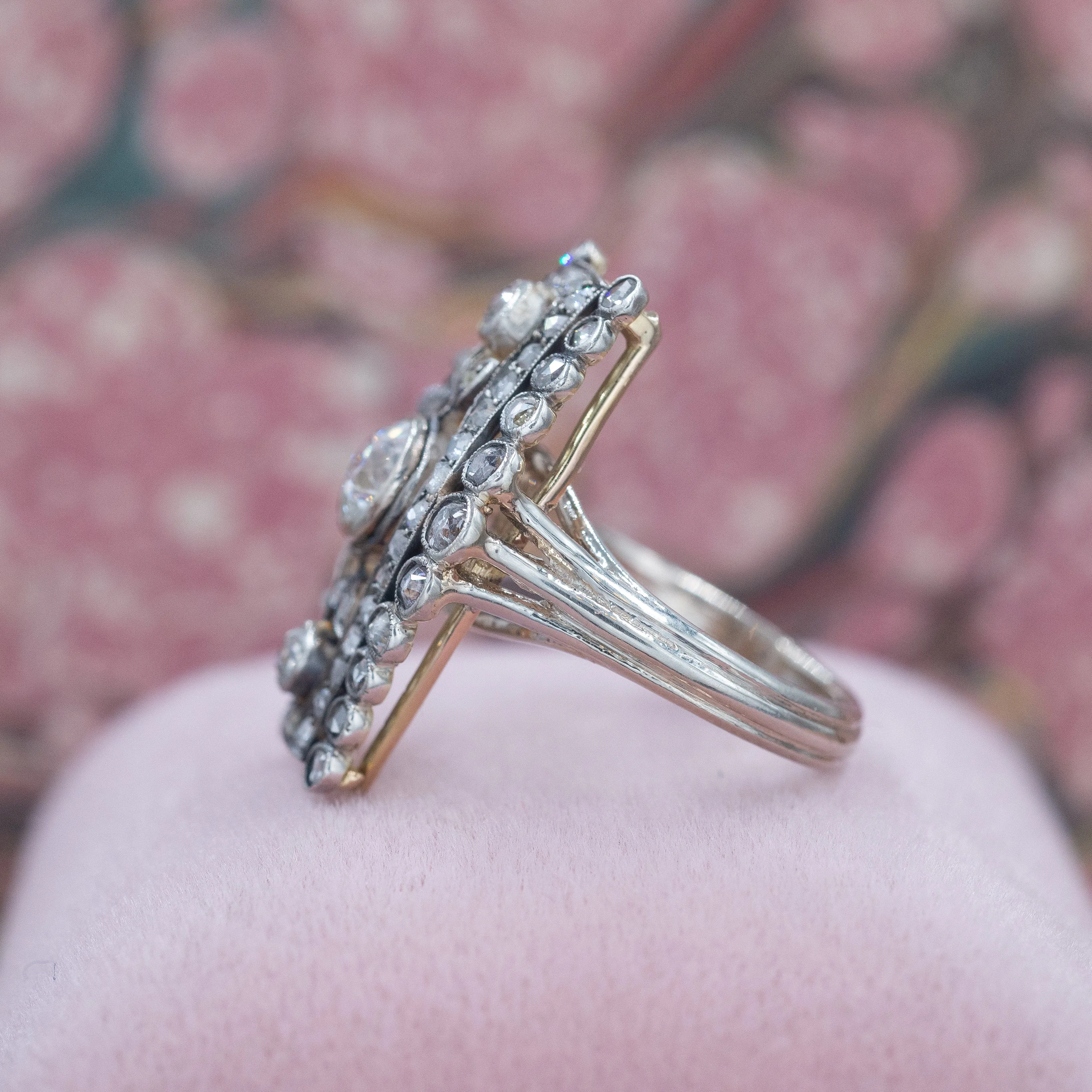 Old European Diamond Dinner Ring c1900