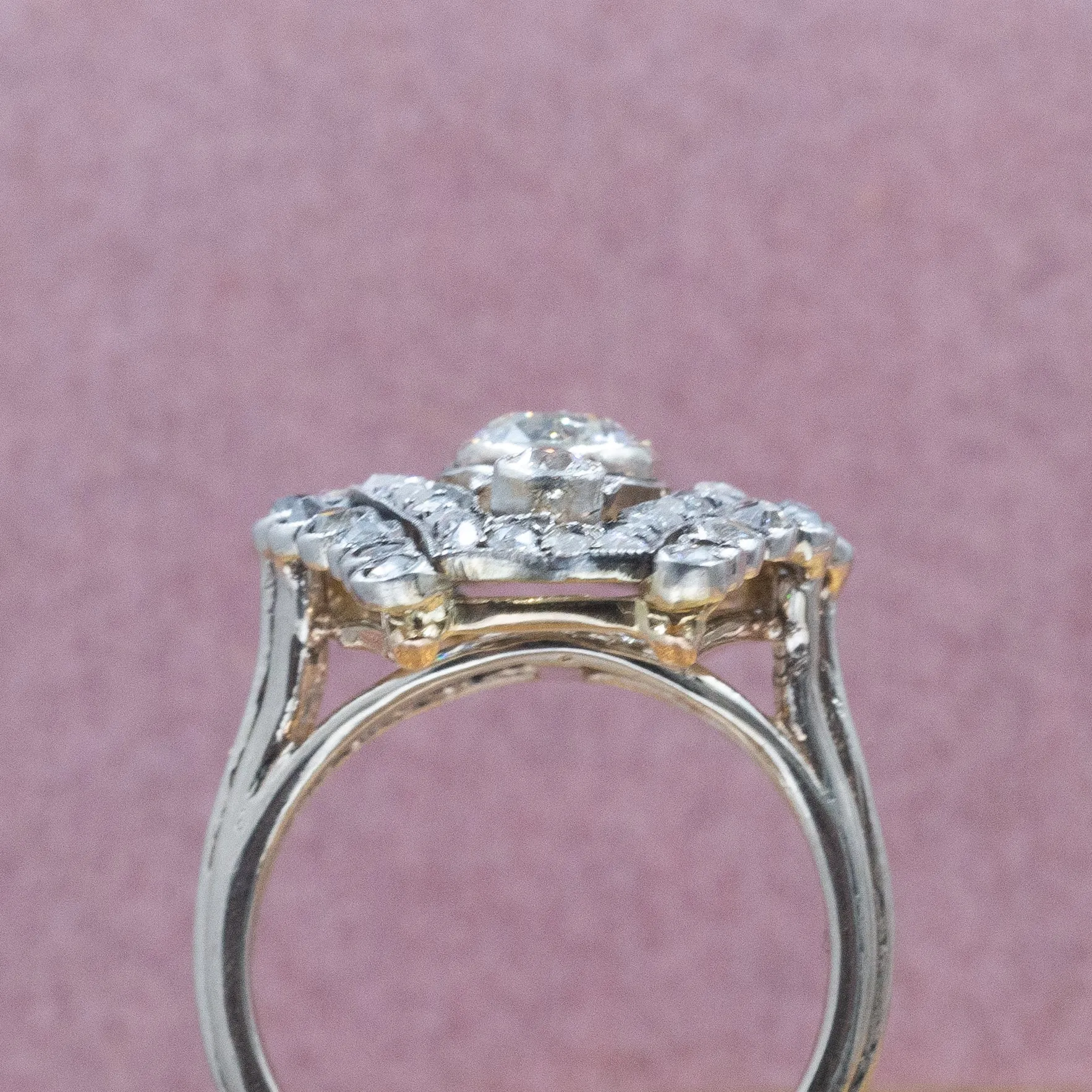 Old European Diamond Dinner Ring c1900
