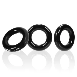 Oxballs - Willy - Cockring - 3 stuks - Zwart