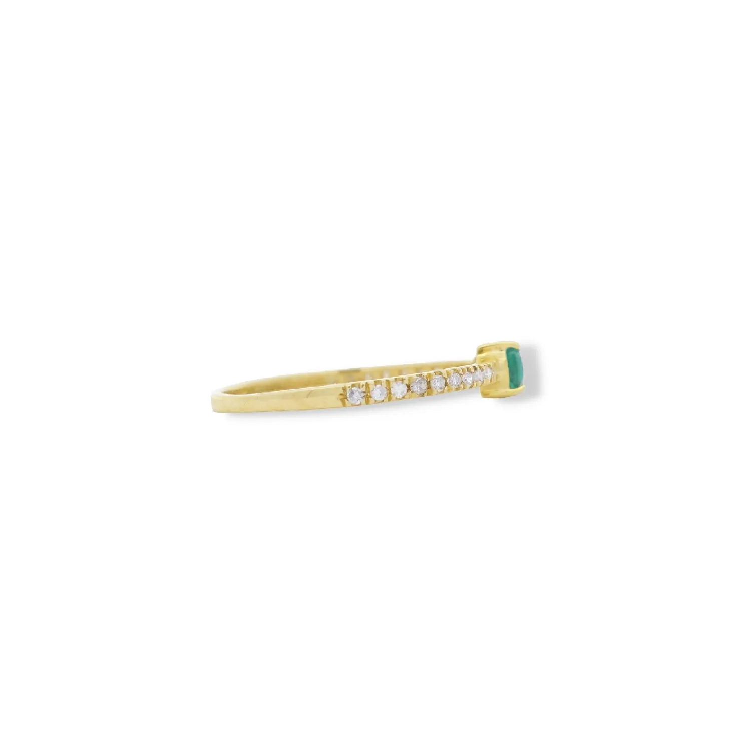 Pear Shaped Emerald and Diamond Ring