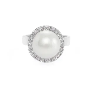 Pearl and Diamond Ring