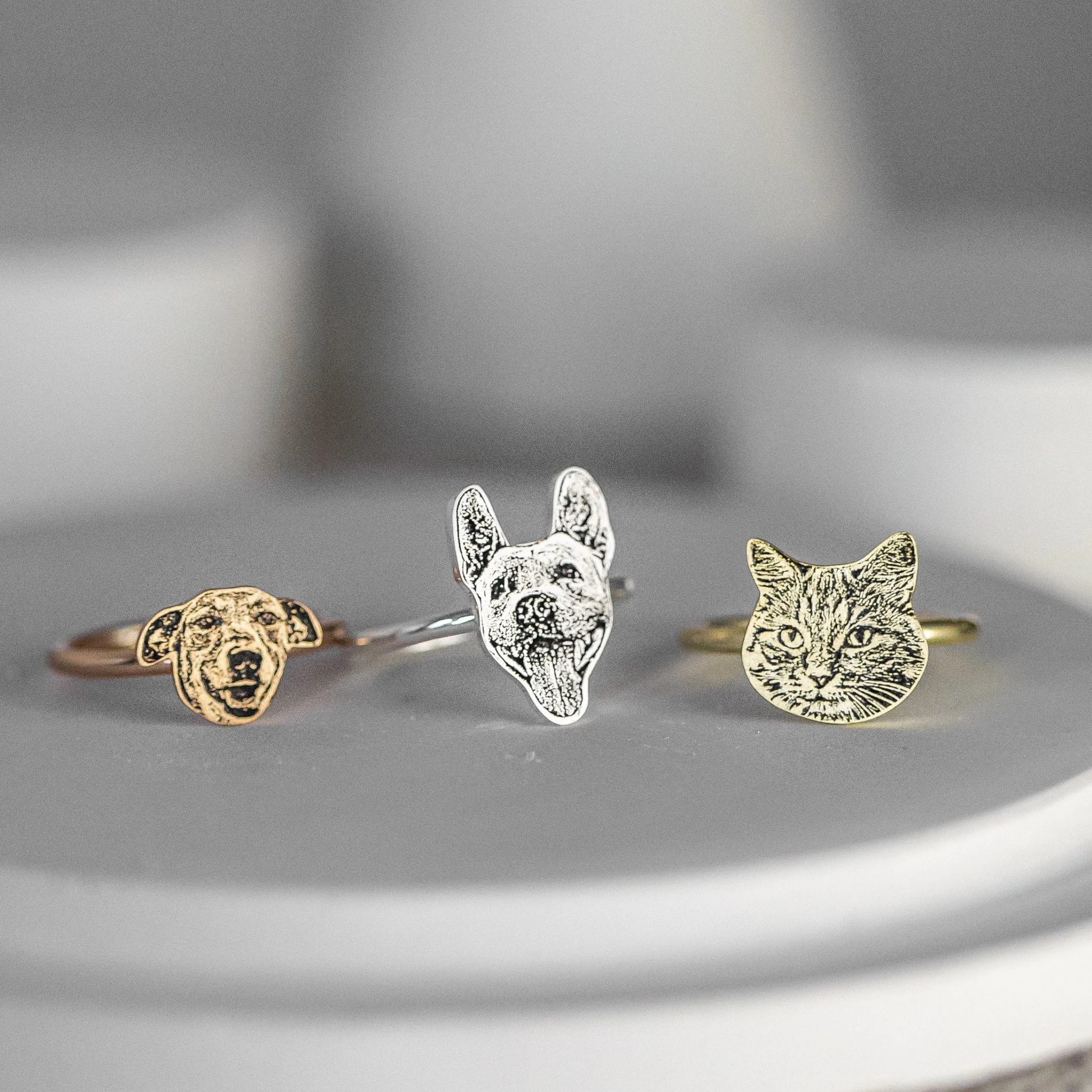 Pet Face Engraving Ring