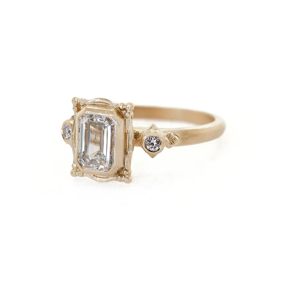 Picture Frame Diamond Engagement Ring