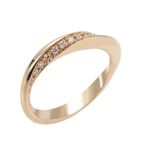 Piero Milano Rose Gold and Diamond Twist Band Ring