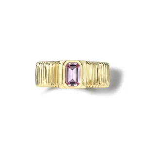 Pink Sapphire Pleated Heirloom Ring
