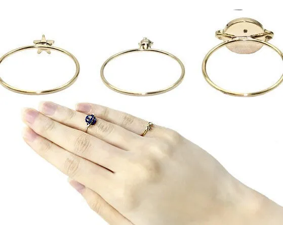 Planet Saturn 13MM Joint Finger Rings Set