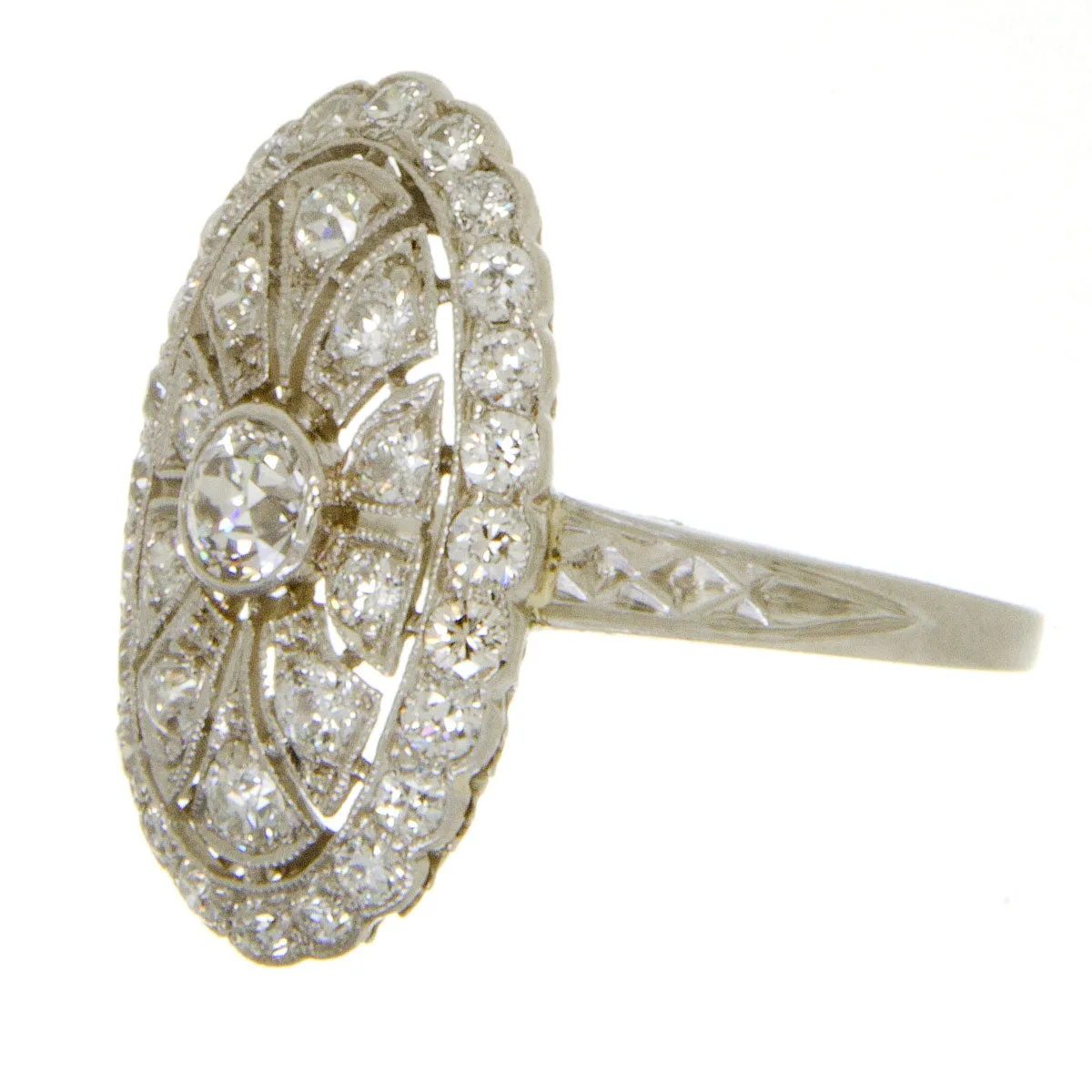 Platinum Art Deco Diamond Cocktail Ring
