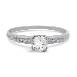 Platinum Vintage Diamond Ring - .25cts