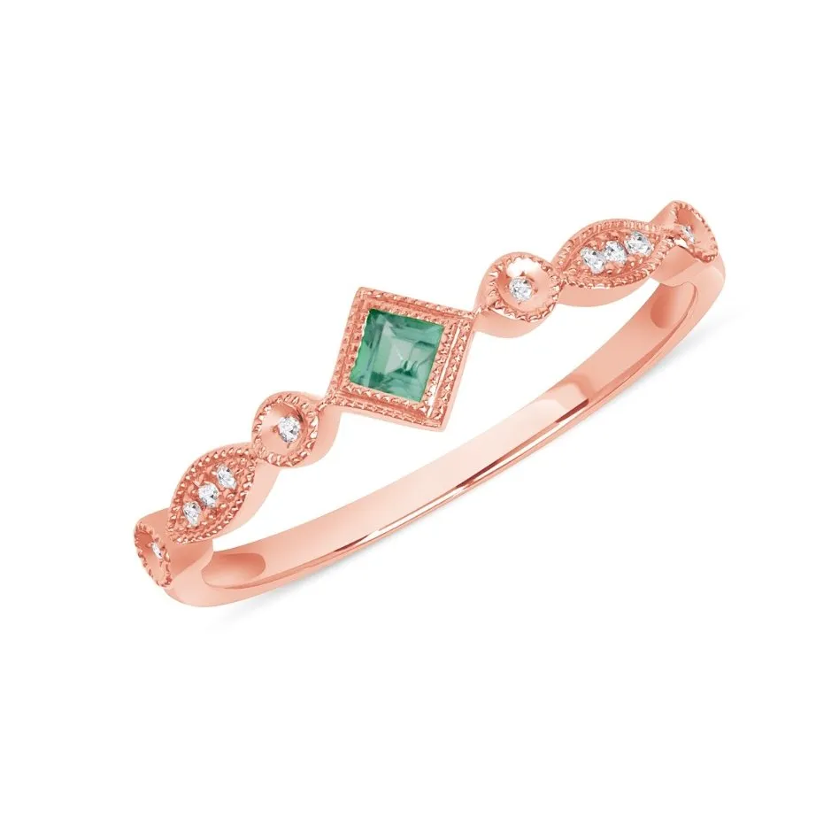 Precious Emerald and Diamond Ring