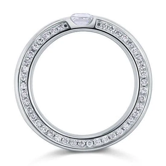 Princess Cut and Round Diamond Eternity Band