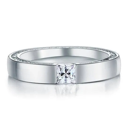 Princess Cut and Round Diamond Eternity Band
