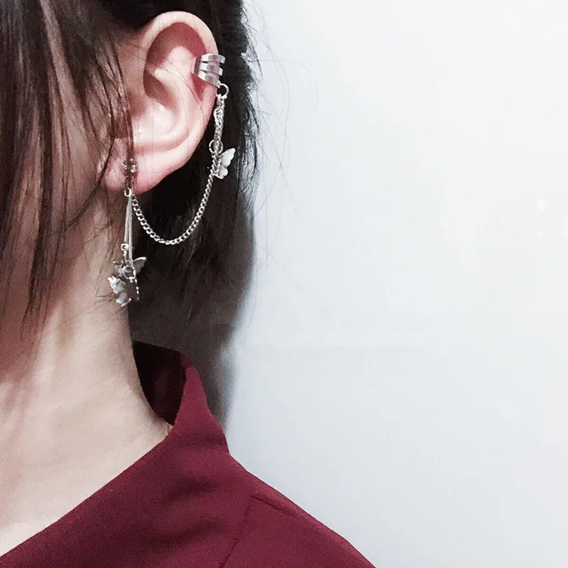 "BUTTERFLY EAR BONE CLIP" EARRINGS D042214