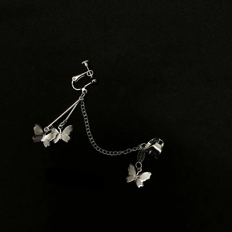 "BUTTERFLY EAR BONE CLIP" EARRINGS D042214
