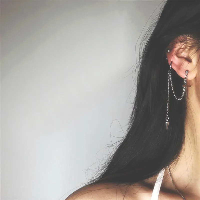 "CROSS EAR BONE CLIP" EARRINGS D042304