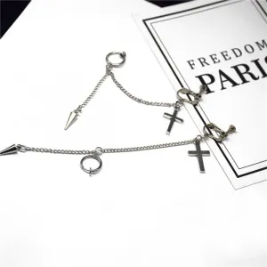 "CROSS EAR BONE CLIP" EARRINGS D042304