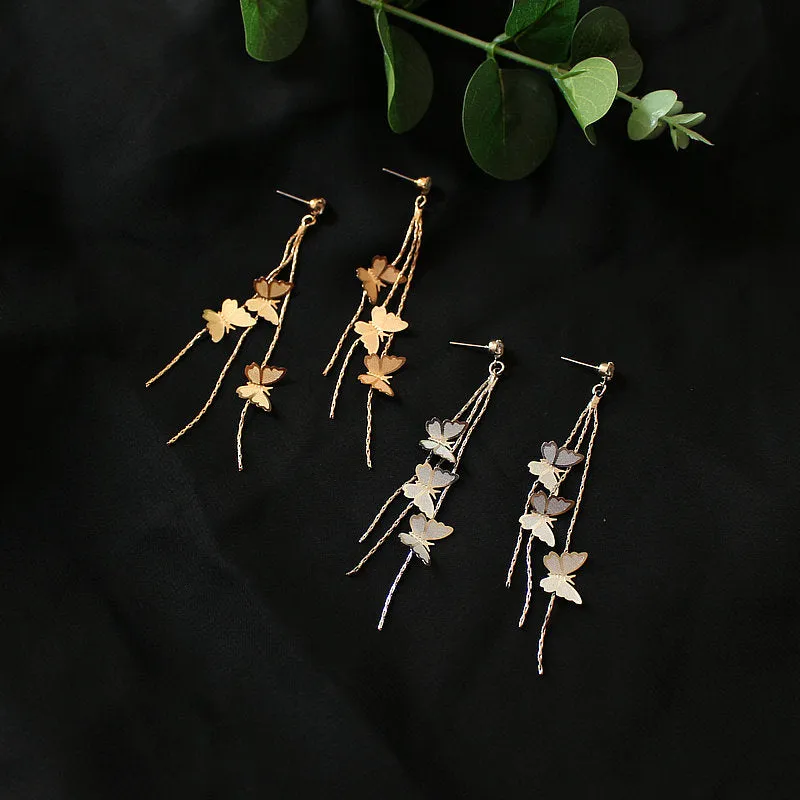 "KFASHION BUTTERFLY TASSEL" EARRINGS D052503