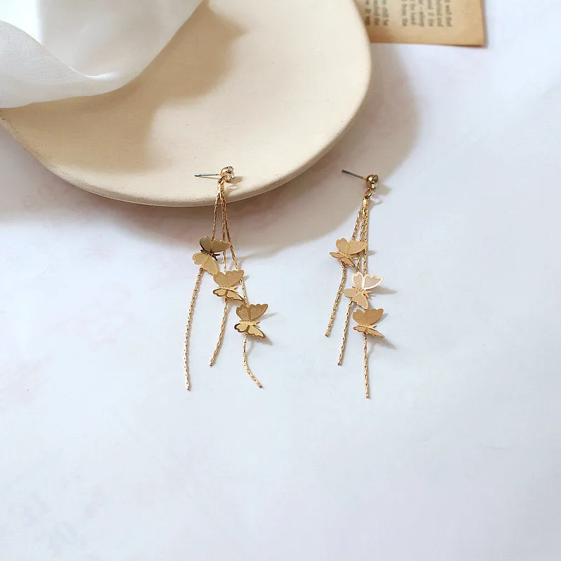 "KFASHION BUTTERFLY TASSEL" EARRINGS D052503
