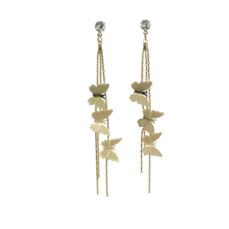 "KFASHION BUTTERFLY TASSEL" EARRINGS D052503
