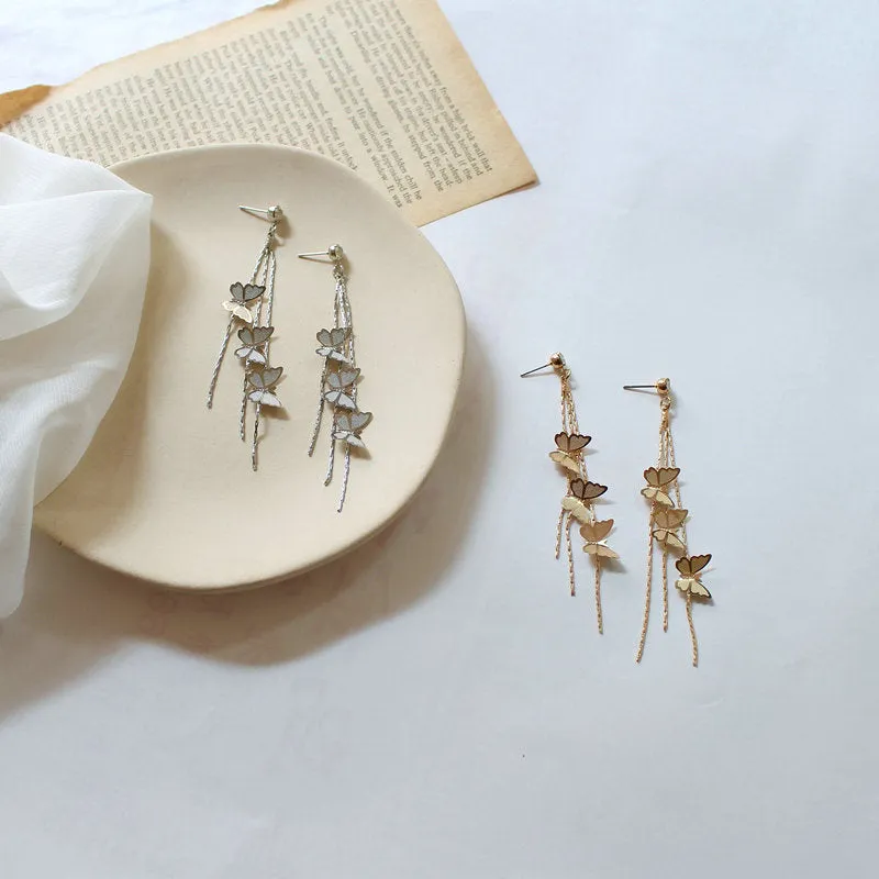"KFASHION BUTTERFLY TASSEL" EARRINGS D052503