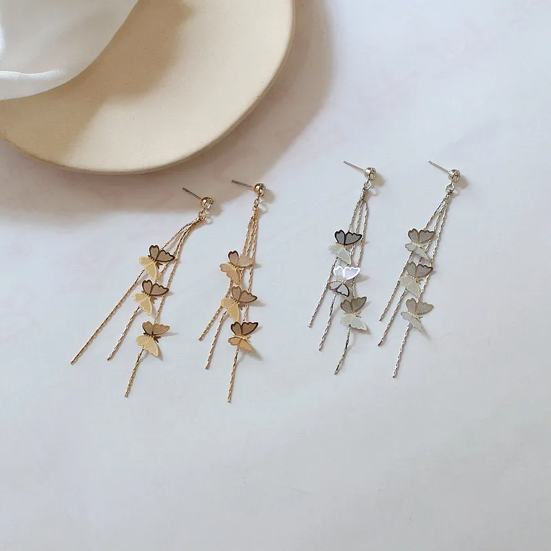 "KFASHION BUTTERFLY TASSEL" EARRINGS D052503