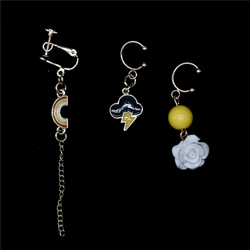"RAINBOW/FLOWER/LIGHTNING" CUTE EARRING D070602