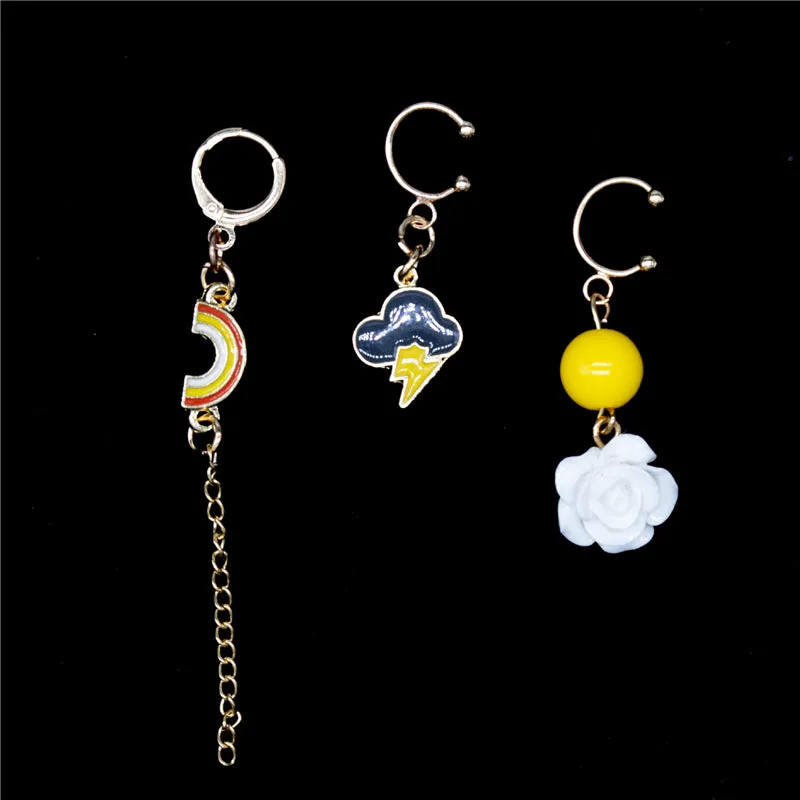 "RAINBOW/FLOWER/LIGHTNING" CUTE EARRING D070602