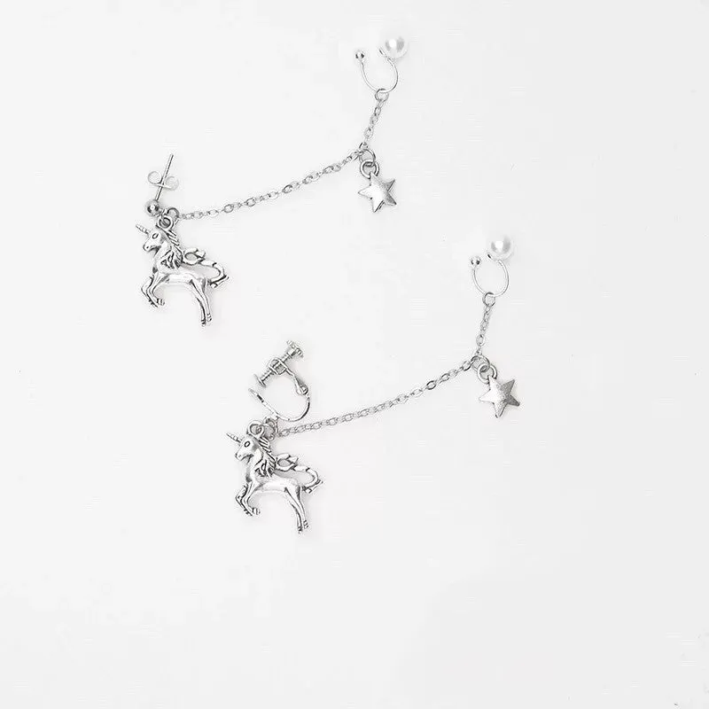 "Unicorn Ear Bone Clip" Earrings D042215