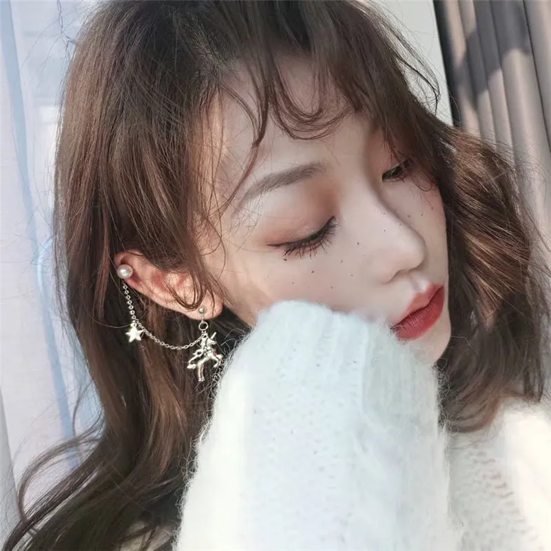 "Unicorn Ear Bone Clip" Earrings D042215