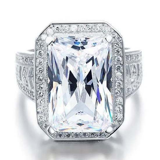 Radiant Cut Diamond Halo Engagement Ring