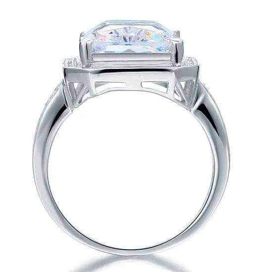 Radiant Cut Diamond Halo Engagement Ring