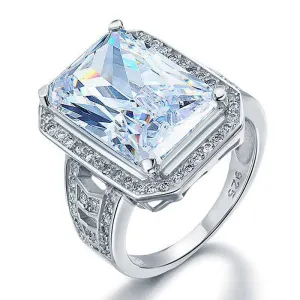 Radiant Cut Diamond Halo Engagement Ring