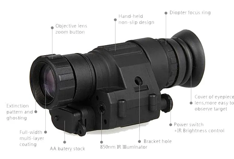 RECON GS2U PSVM14 Rifle & Head Mountable Infra Red Night Vision Scope & monocular