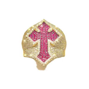 Red Ruby Cross Ring