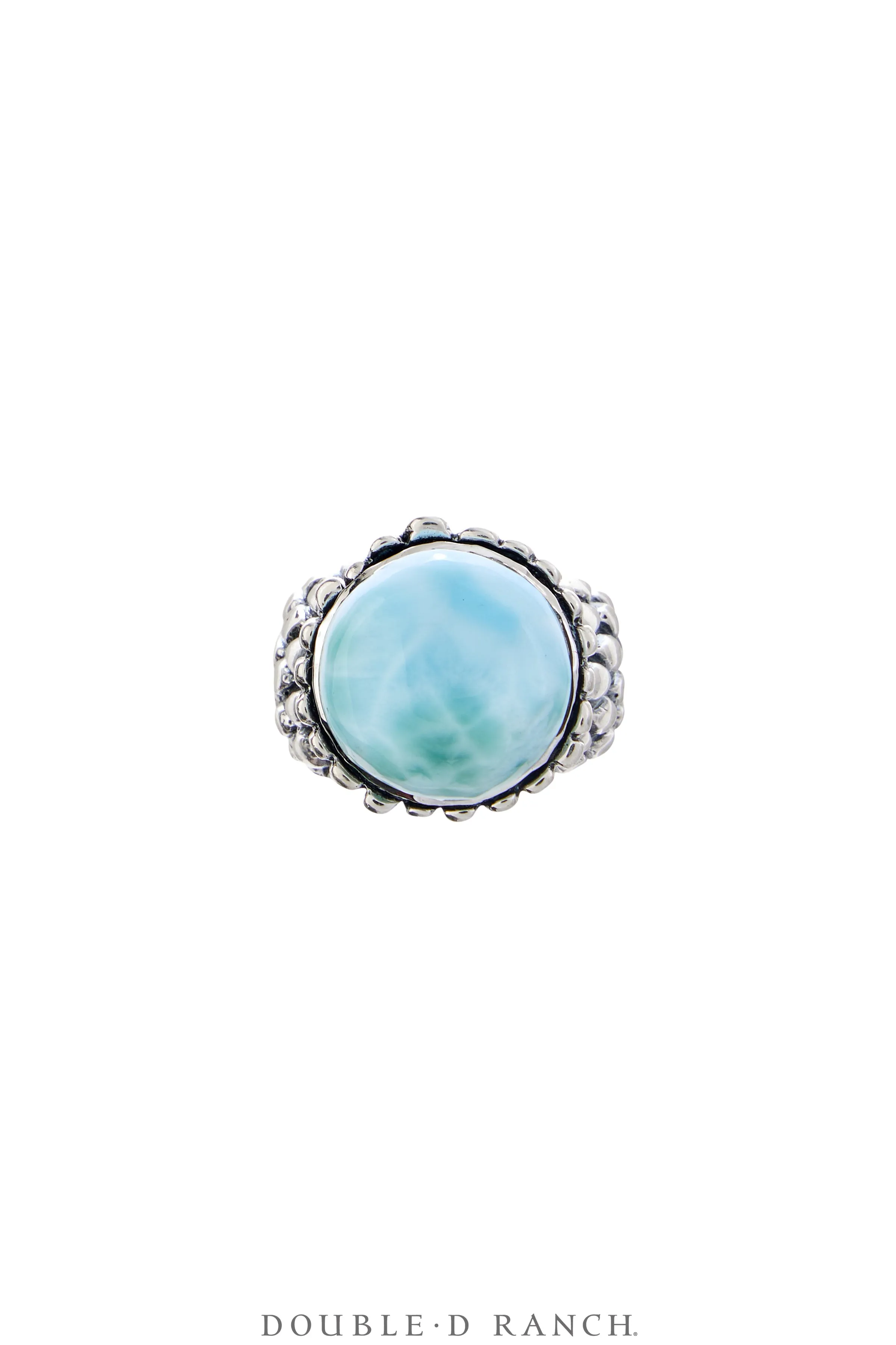 Ring, Dian Malouf, Larimar, Sterling Silver, Hallmark, Contemporary, 1669