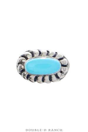 Ring, Diane Malouf, Turquoise, Sterling Silver, Hallmark, Contemporary, 1688