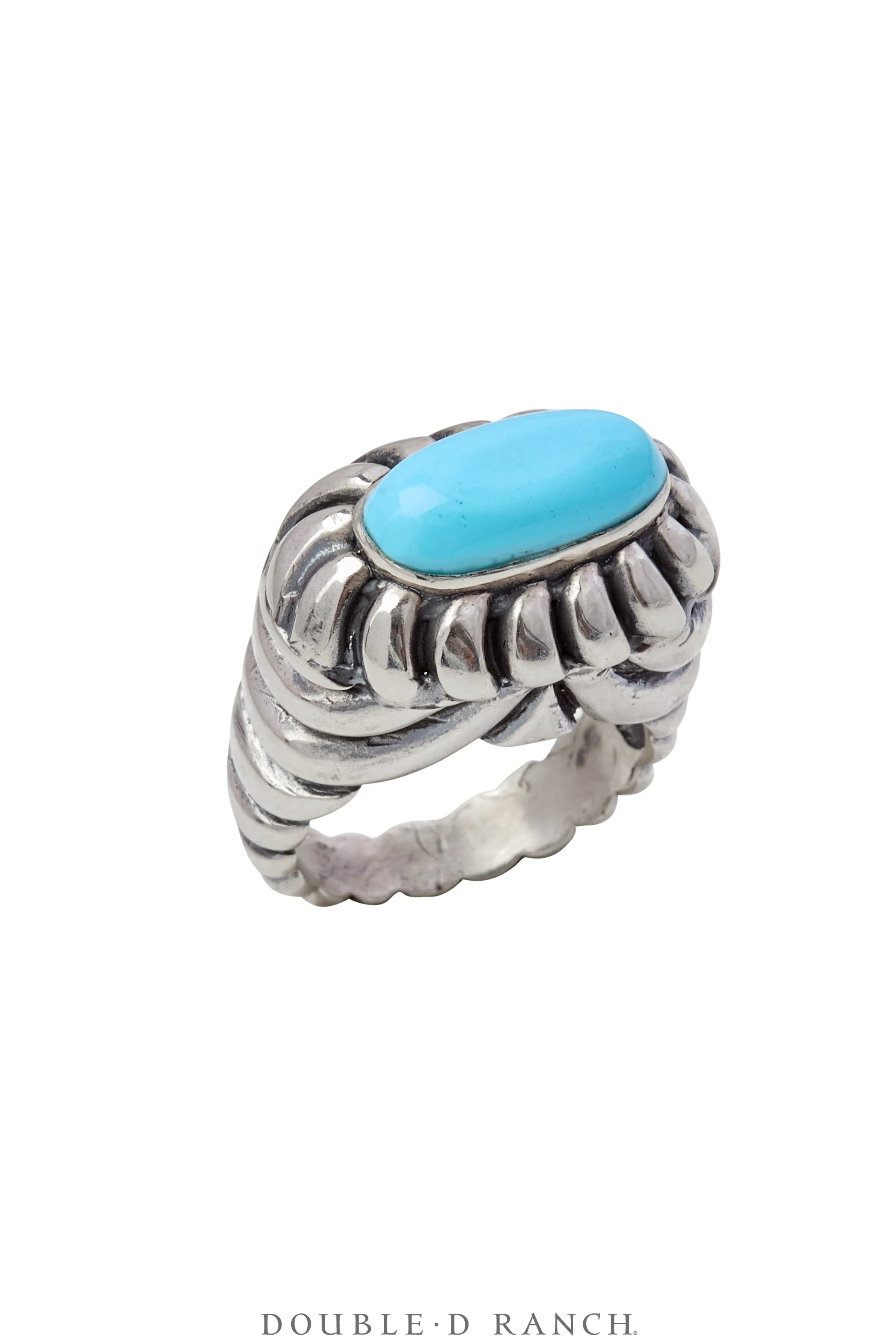 Ring, Diane Malouf, Turquoise, Sterling Silver, Hallmark, Contemporary, 1688