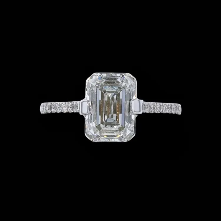 Ring Slide Naked Emerald