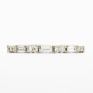 Romy Band | Double Diamond Alternating Wedding Band