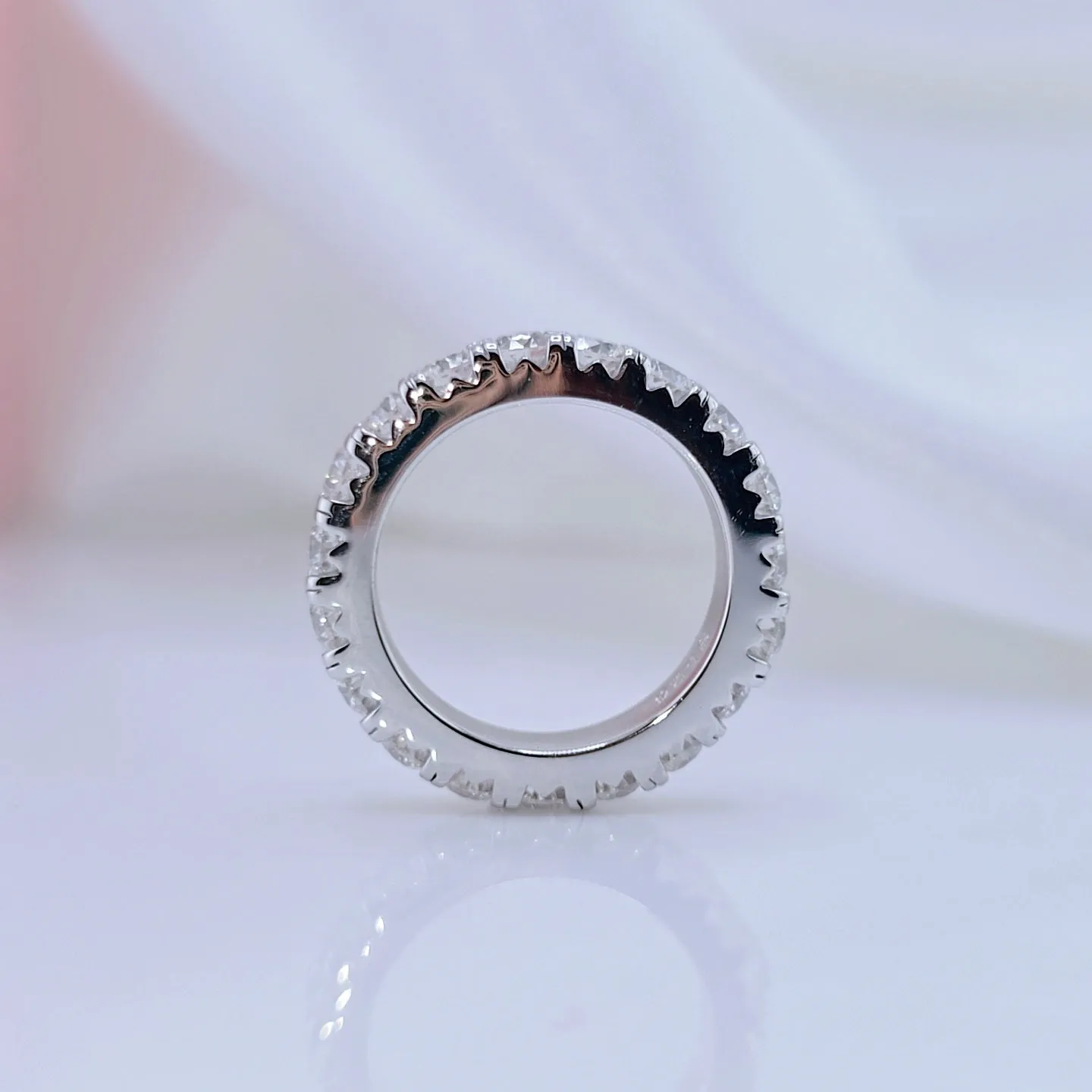 Round Cut Diamond Eternity Wedding Band