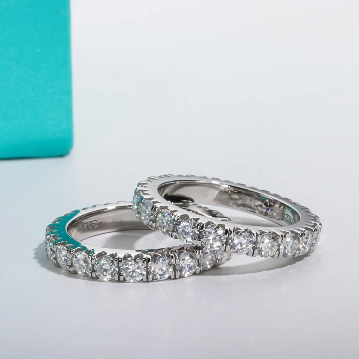 Round Cut Diamond Eternity Wedding Band