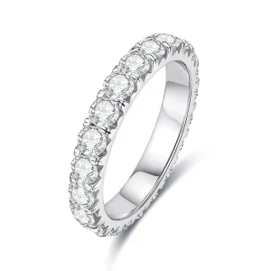 Round Cut Diamond Eternity Wedding Band