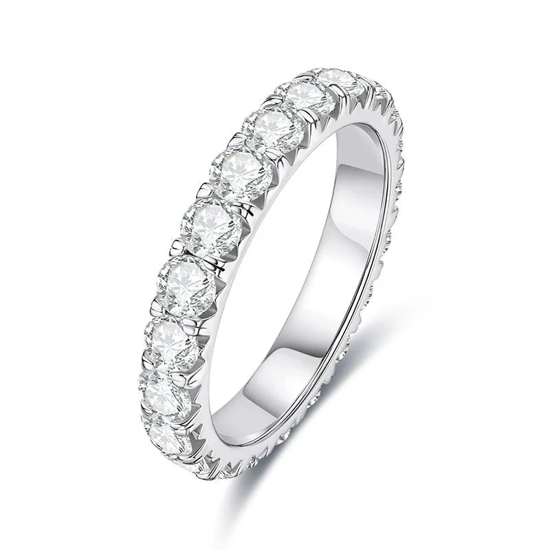 Round Cut Diamond Eternity Wedding Band