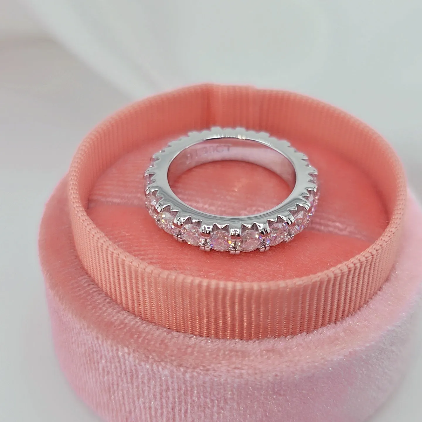 Round Cut Diamond Eternity Wedding Band