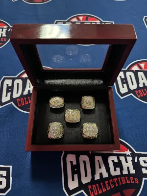 San Francisco 49ers 5pc Replica Super Bowl Ring Set w/ Display Box