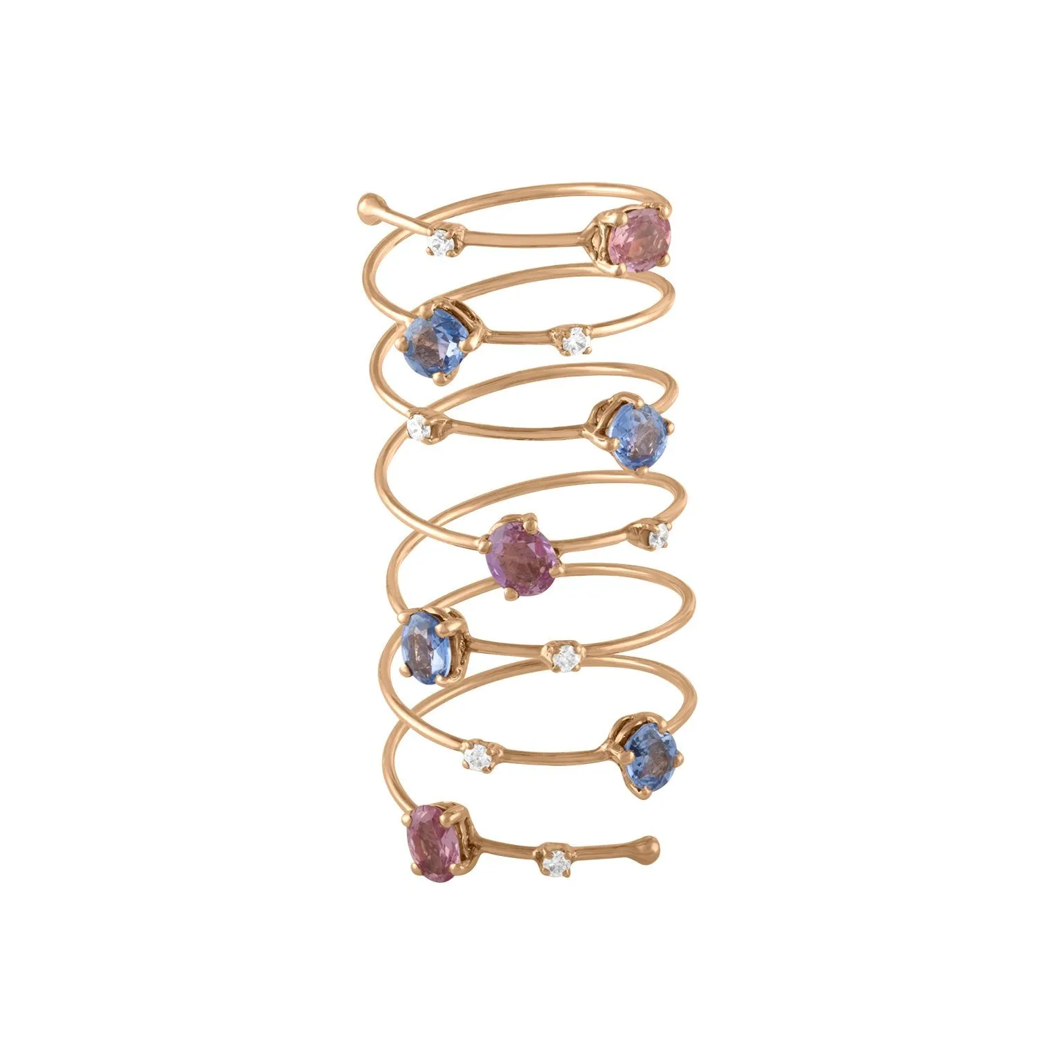 Sapphire Slinky Ring