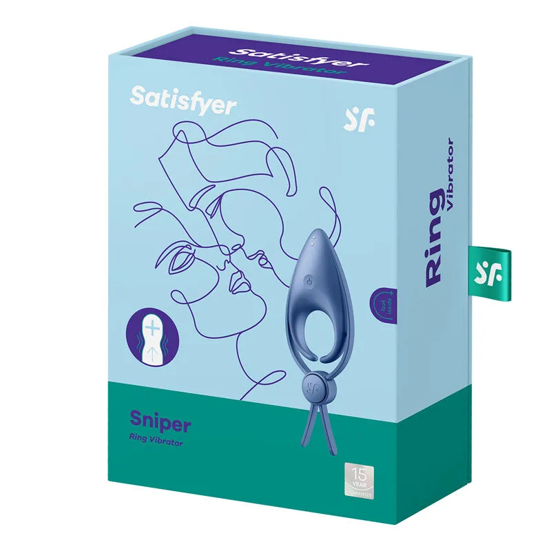 Satisfyer Sniper - Blue - Vibrating Adjustable Lasso Cock Ring