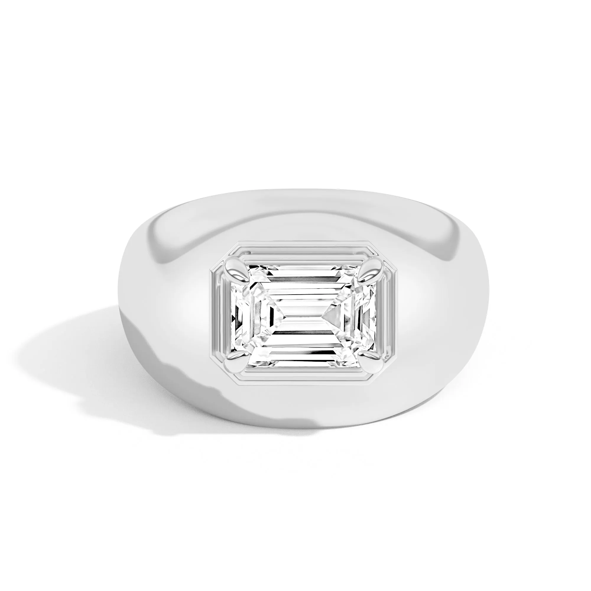 Scarpa Emerald Double Bezel Bombe Ring