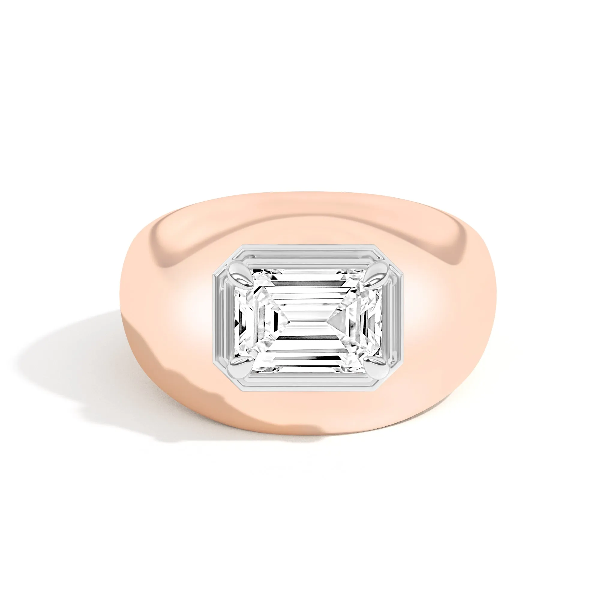 Scarpa Emerald Double Bezel Bombe Ring