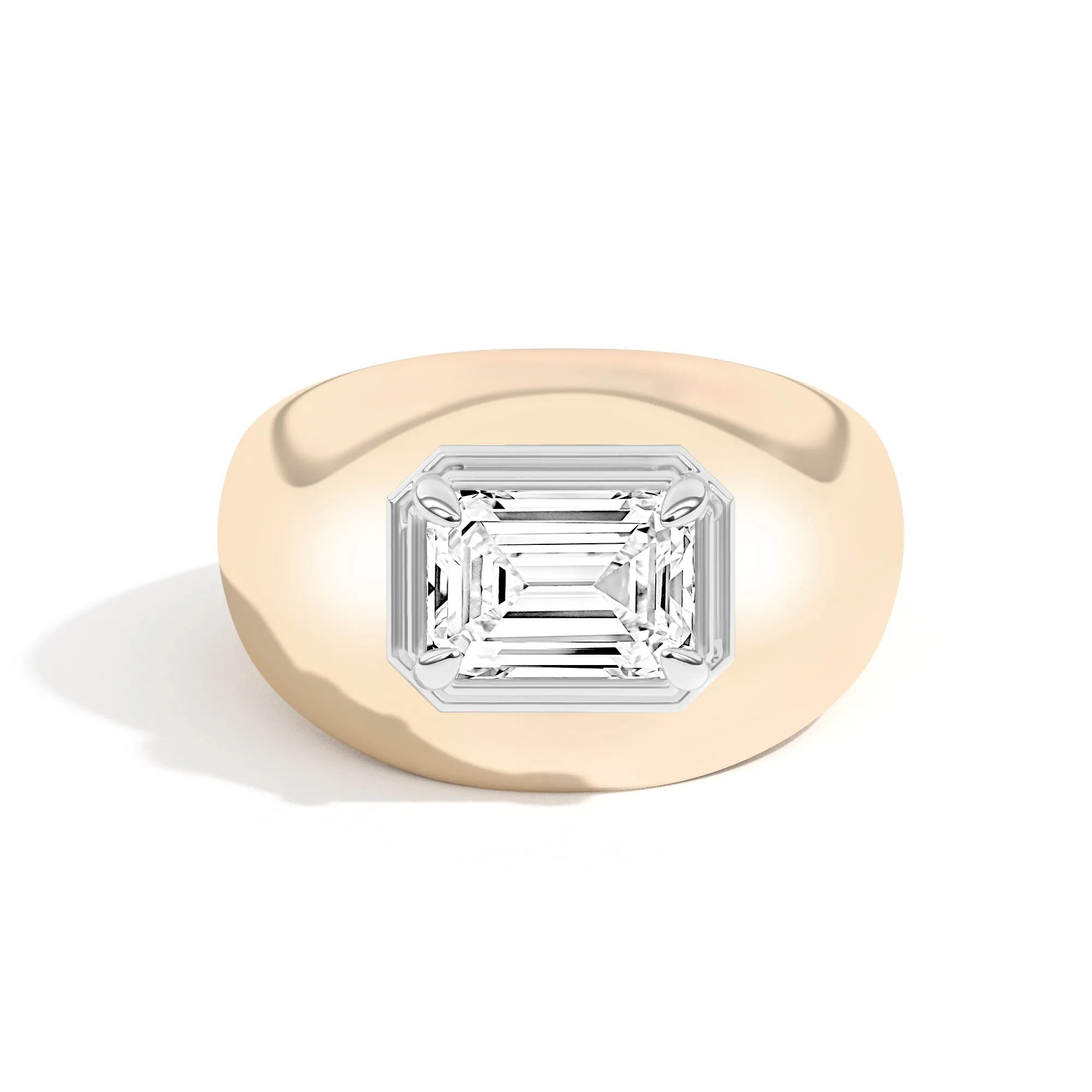 Scarpa Emerald Double Bezel Bombe Ring