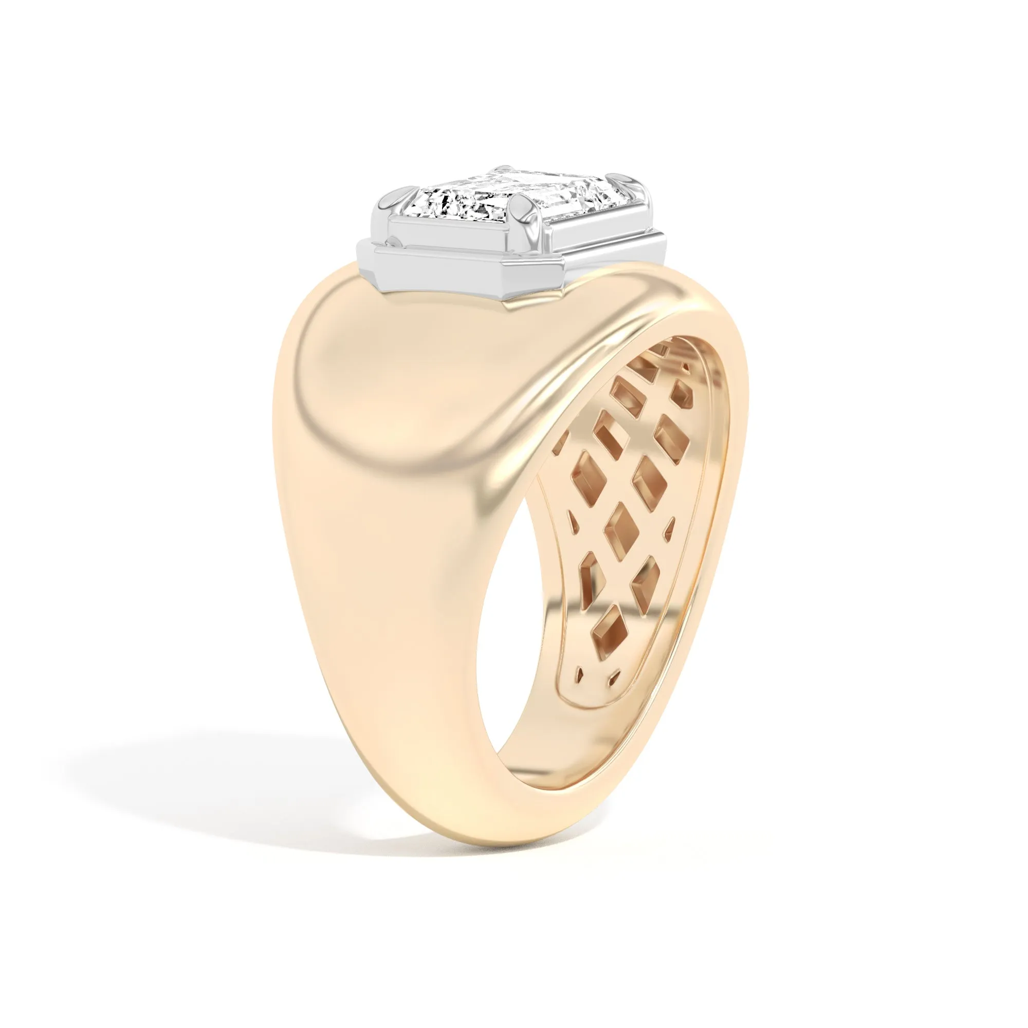 Scarpa Emerald Double Bezel Bombe Ring